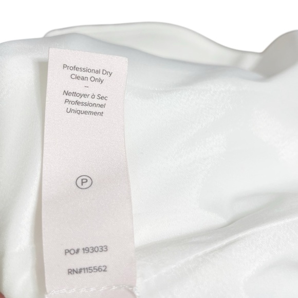 Cinq a Sept Odele White Puff Sleeve Mini Dress Women’s Size 10 Ruched Bodice - Picture 7 of 10